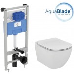 SET Унитаз подвесной с инсталляцией Ideal Standard Tesi Aquablade SET Унитаз подвесной с инсталляцией Ideal Standard Tesi Aquablade